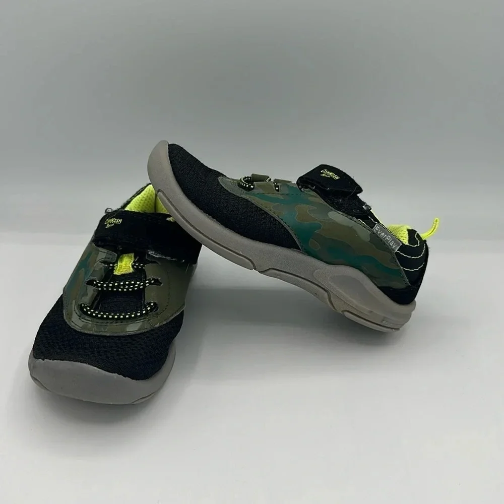 black & camouflage OshKosh B'gosh tennis shoes size 10